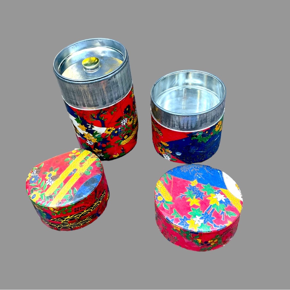 🌺Vintage Japanese Tea Canisters-5 Pieces Total